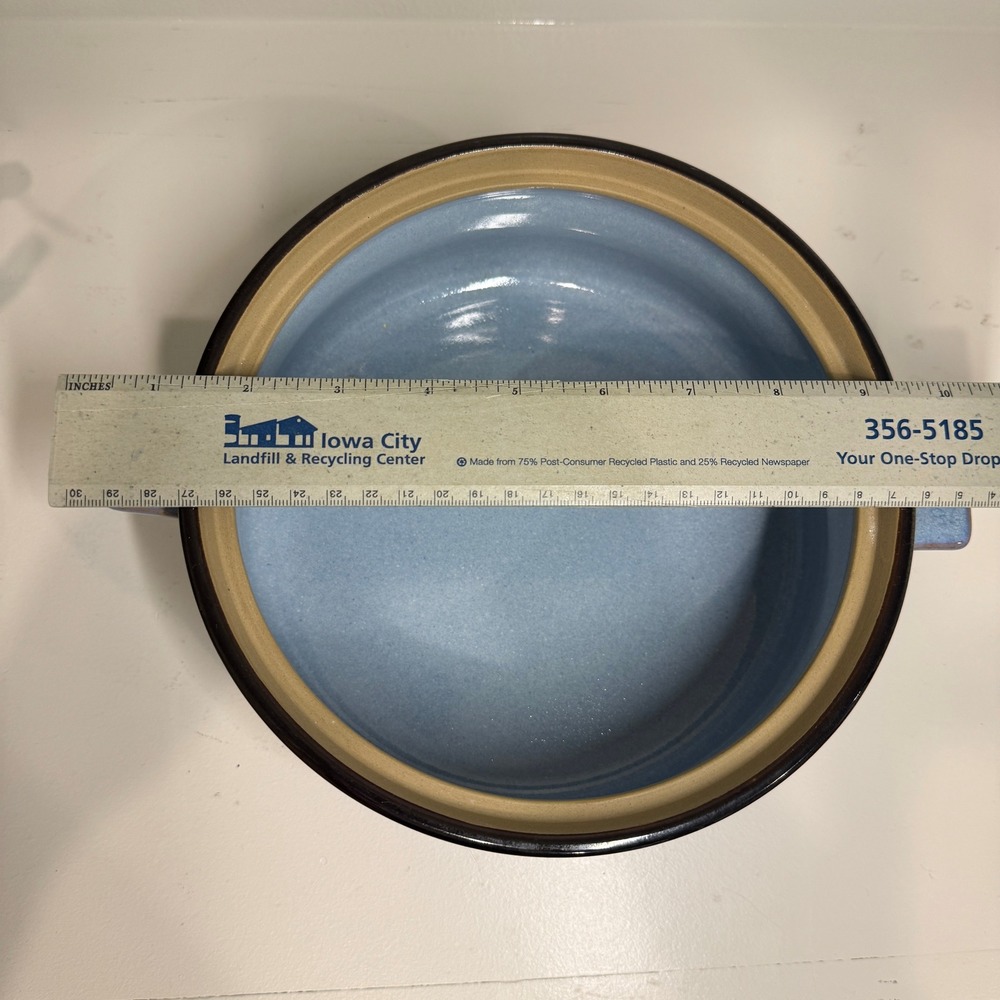 Denby-Langley Corfu Blue Stoneware Round Casserole Dish with Lid Made in England - Picture 10 of 12